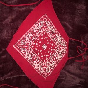 Red Bandana Print Top